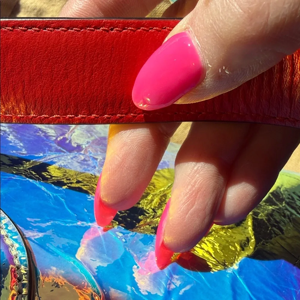 CHRISTIAN LOUBOUTIN
Rubylou Metallic Iridescent Leather Shoulder Dust Bag COA - Picture 11 of 17